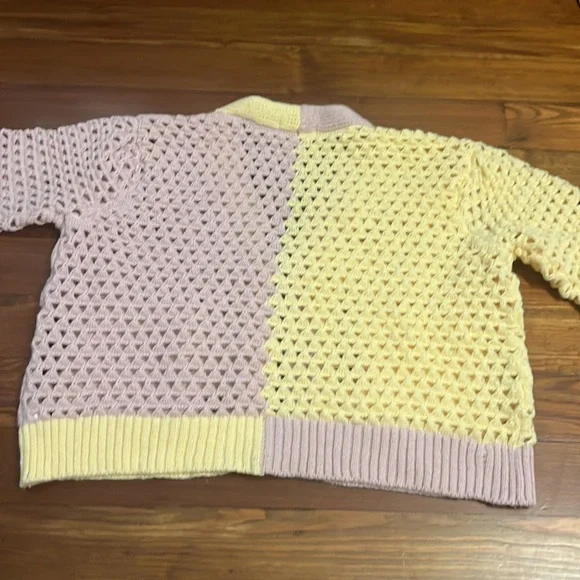 Purple and yellow crochet sweater (L) - Picture 5 of 5